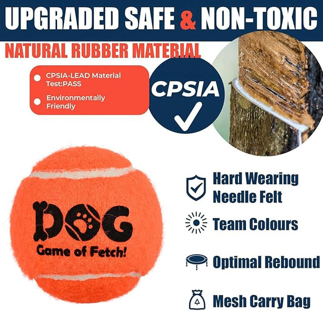 AMA SPORT Small Tennis Balls for Dogs 12 Pack 2.0" Multi Colors Dog Tennis Balls for Puppy Small Dog Toys, Designed for Dogs Floating Water-Hunting Fetch Fun Playing Daily Exercise Mid-air Catching