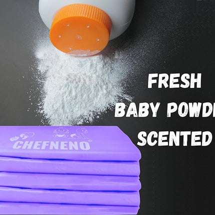 Baby Diaper Bag Disposable (600 Count) Fresh Baby Powder Scented Easy Tie Handles Bulk Diaper Sacks Disposable Dog Poop Waste Bags Cat Litter Clump & Poop Bags Sanitary Pad Waste Bags (600 Bags)