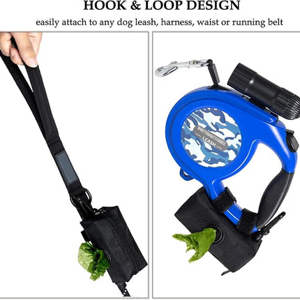 Pet Dog Waste Bag Dispenser Fits Any Leash Poop Bag Holder with 1 Free Roll of Bags