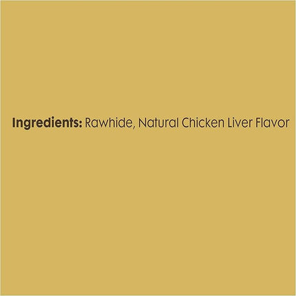 Better Belly Chicken Liver Rawhide Large Dog Bones, 2-Count