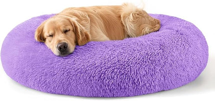 Dog Beds Large Sized Dog and Cats, 32in Pet Beds for Large Pet, Washable Indestructible Extra Large Dog Bed (Purple)