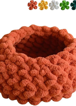 Cat Nest Bed – Premium Handwoven Washable Extra Soft Round Cave House for Indoor Kitten & Kitty, Small & Large (MapleLeaf Red,Medium)