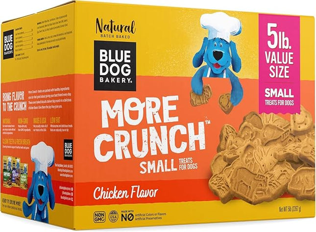 Blue Dog Bakery More Crunch Small Chicken Treats, Dog Biscuits for All Breeds, Healthy Treats, All Natural, 5 lb Box (Pack of 1)