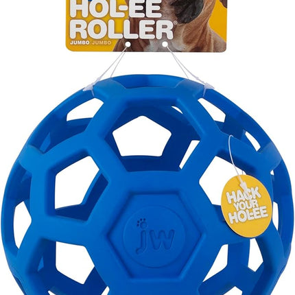 JW Pet Hol-ee Roller Dog Toy Puzzle Ball, Natural Rubber, Extra Large (7.5 Inch Diameter), Colors May Vary