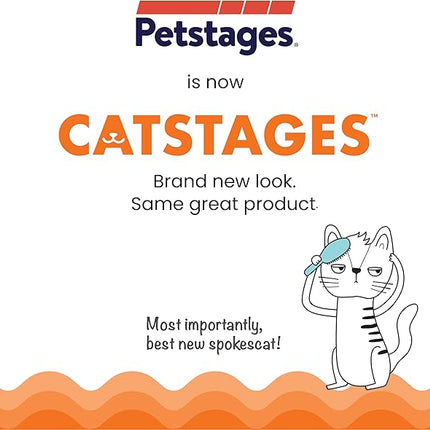 Catstages Strawbabies 3-Pack Catnip Cat Toys for Dental Health, Feather & Crinkle Teething Toys for Kittens and Indoor Cats, Interactive Play, Pink