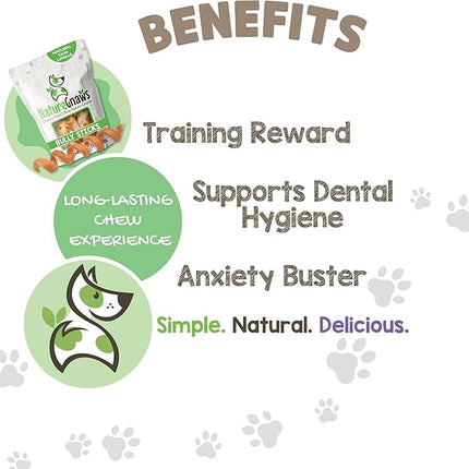 Nature Gnaws Bully Stick Springs for Dogs 7-8" (6 Count) - Long Lasting for Aggressive Chewers - Natural Curly Beef Dog Chew Bones - Rawhide Free