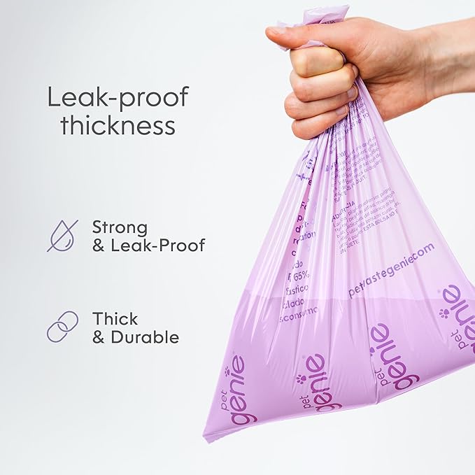 Dog Poop Bags Rolls Scented, Extra Strong & Leak-Proof for Dogs, Lavender Scented, Easy Tear Pet Waste Bags, Made from 65% Recycled Plastic, 16 Rolls (240 Count)