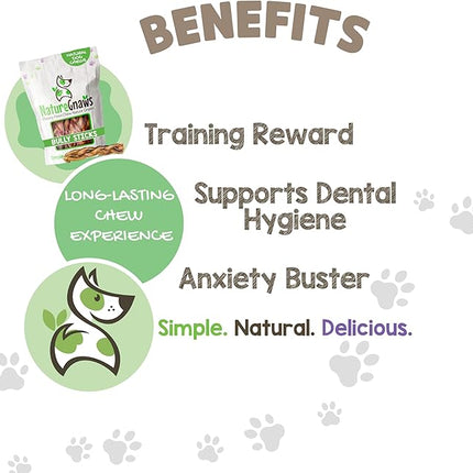 Nature Gnaws Braided Bully Sticks for Dogs 5-6" (3 Count) - Long Lasting for Small and Medium Dogs - Natural Beef Dog Chew Bones - Rawhide Free