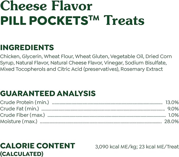 Greenies Pill Pockets for Dogs Large Size, Soft Dog Treats, Cheese Flavor, 7.9 oz. Pouch (30 Treats)
