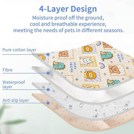 New Upgrade Dog Playpen Mat 2-Pack Crate Mat Puppy Pads, Personalized Dog Crate Pad,[PLAYPEN NOT Included!],Reusable Whelping Playpen Crate Super Absorbing Washable Pet Mattress Pads Pet Training Pads