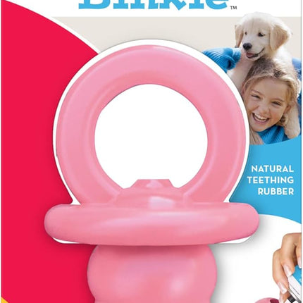 KONG Puppy Binkie - Pacifier Dog Toy for Puppies - Stuffable Treat Chew Toy for Treats - Durable Natural Rubber for Teething Puppy - for Small Puppies - Blue