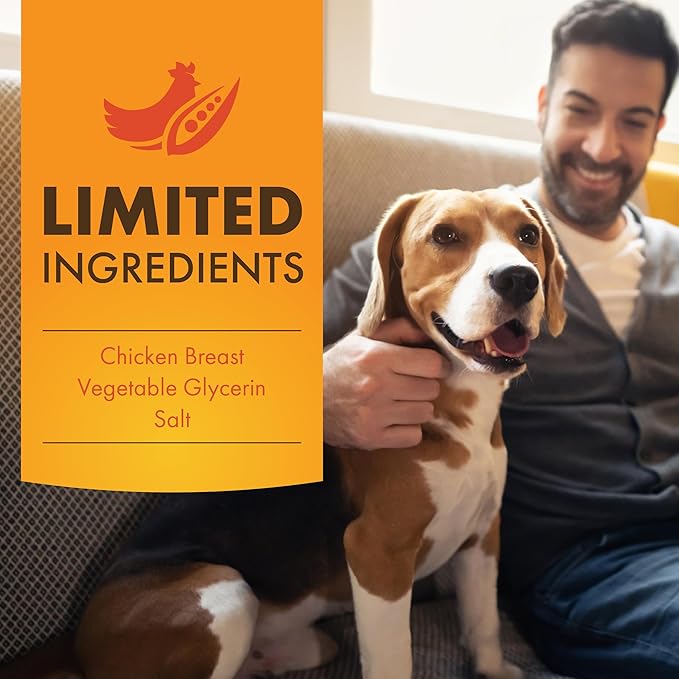 Chicken Jerky Dog Treats, Made with 100% Real Chicken Breast, 32 Ounces, Healthy, Easily Digestible, Long-Lasting, High Protein, Satisfies Dog's Urge to Chew