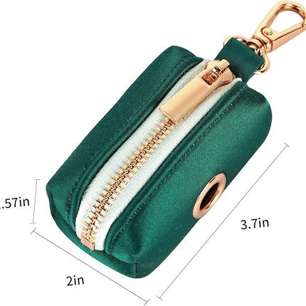 Lionet Paws Cute Dog Poop Bag Holder with Dog Poop Bag for Leash, Silk Dog Bag Dispenser, Matching Dog Collar