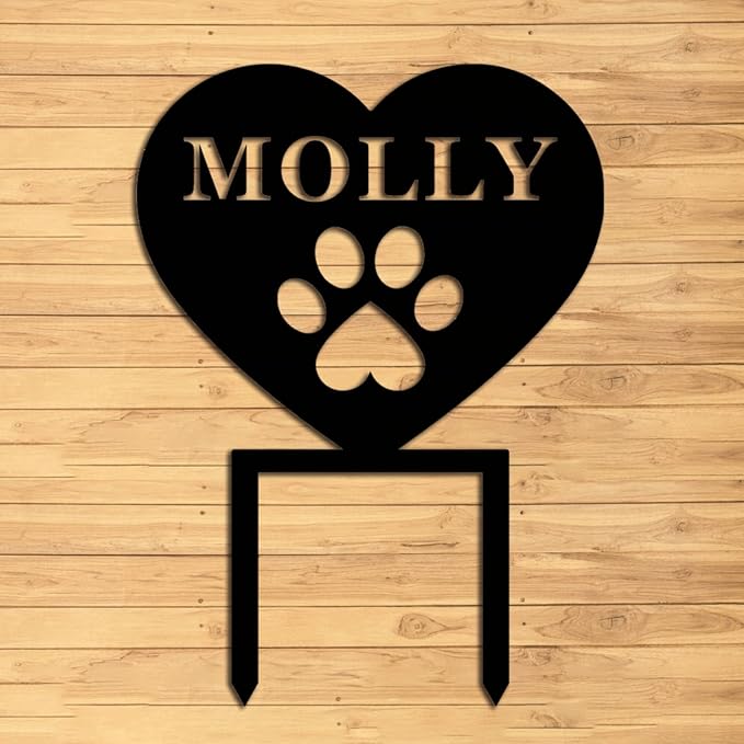 Custom Pet Memorial Stake,Personalized Dog Metal Grave Marker,Dog Garden Plaque for Cemetery Yard,Pet Loss Sympathy Gift