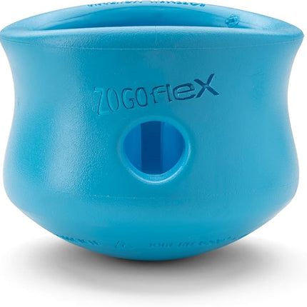 WEST PAW Zogoflex Toppl Treat Dispensing Dog Toy Puzzle – Interactive Chew Toys for Dogs – Dog Toy for Moderate Chewers, Fetch, Catch – Holds Kibble, Treats, X-Large, Aqua Blue