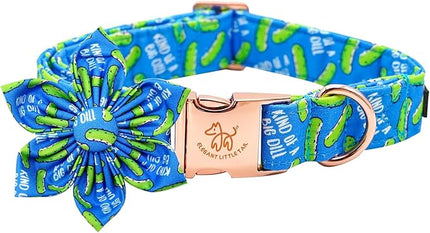 Elegant little tail Dog Collar, Dog Collar with Flower Boy Girl Pet Collar Flowers Soft Durable Dog Flower Collar for Large Dogs