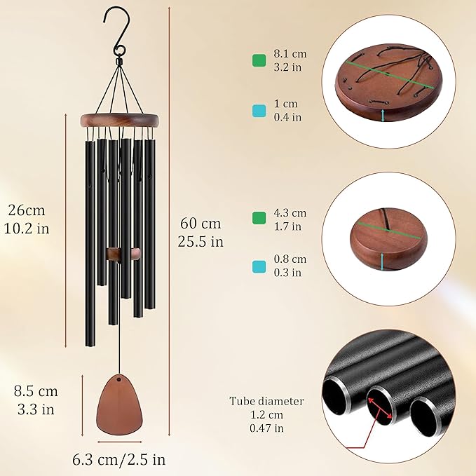 Personalized Pet Memorial Wind Chimes-Custom Sympathy Gift for Loss of Dog or Cat-Keepsake in Memory of Beloved Pet-Comforting Bereavement Gift for Grieving Pet Owners (Memorial-Image)