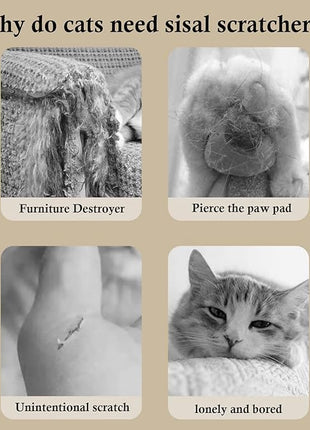 Cat Scratchers for Indoor Cats Scratch Pad Sisal Cat Hammock Bed Scratching Post Board Cat Chair Furniture Lounge Small