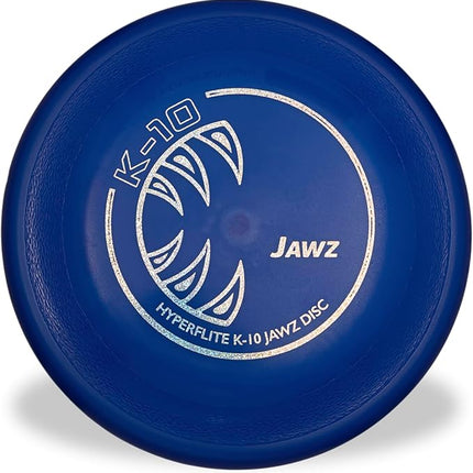Hyperflite K-10 Jawz Blue Disc • for Dogs Over 16" • 8.75 Inch / 155 Grams • Puncture Resistant • Made in The USA