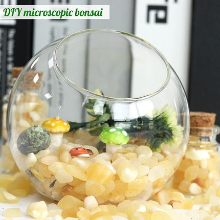 1lb Yellow Jade Aquarium Gravel Rocks Natural Tumbled Healing Crystal Chips Bulk Gemstones Crushed Stones for Fountain Vase Filler Planters Decorative Fish Tank Potted Reiki Energy Balancing