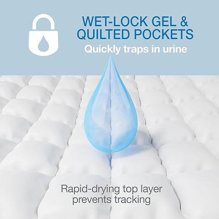 Four Paws Wee-Wee Superior Performance Unscented Large Pee Pads for Dogs & Puppies, Quilted Leak-Proof Dog Housebreaking Potty Training Floor Protection, 27.5" x 44", 100 Count