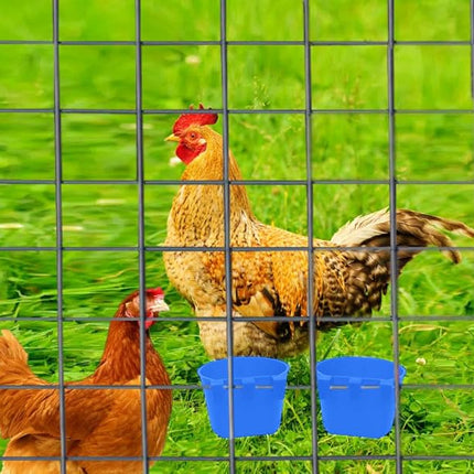 Pack of 40 Cage Cups Birds Feeders Seed Bowl Chicken Feeding Watering Dish Rabbit Water Food Hanging Wire Cages Box 8 oz Coop Cups for Pet Parrot Parakeet Game Fowl Poultry Pigeon