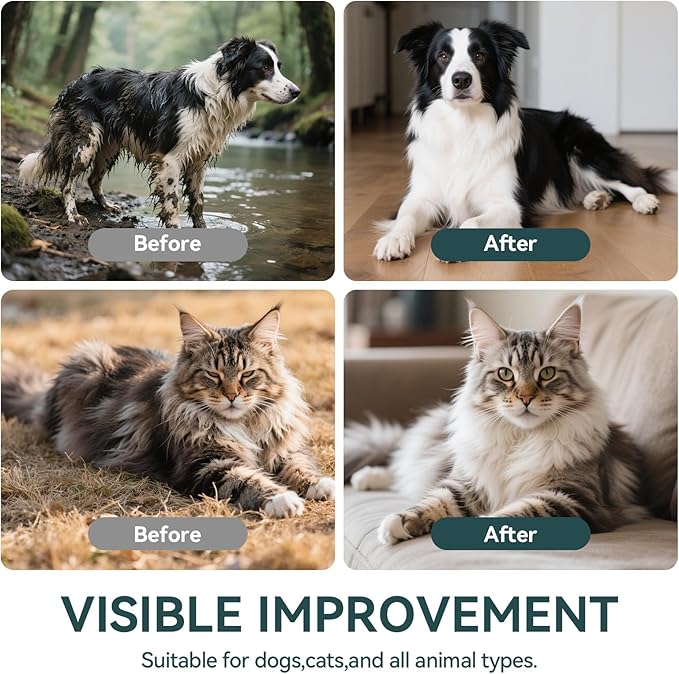 WLP Pet Glove Wipes for Dogs & Cats, Cleaning Deodorizing Hypoallergenic Hydrating Grooming Wipes, Individually Wrapped, Enriched with Aloe & Jojoba Oil for Daily Care, Traveling (6 PCS)