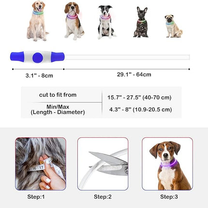 Light Up Dog Collars, USB Rechargeable Dlitk LED Dog Collar 1 Count, TPU Cuttable Size Glow Collar for Dogs, Dog Collar Light, Please Do Not Use Fast Charging (Purple)