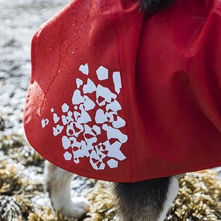 Hurtta Monsoon Coat ECO, Dog Raincoat, Rosehip, 32 in