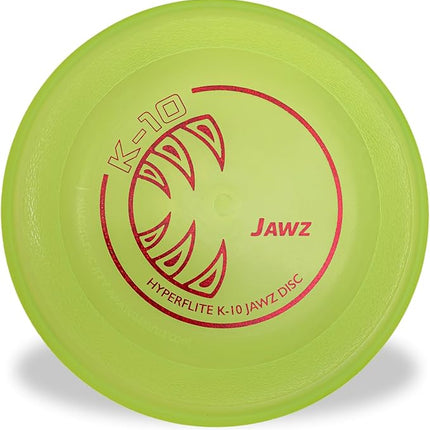 Hyperflite K-10 Jawz Yellow Disc • for Dogs Over 16" • 8.75 Inch / 155 Grams • Puncture Resistant • Made in The USA
