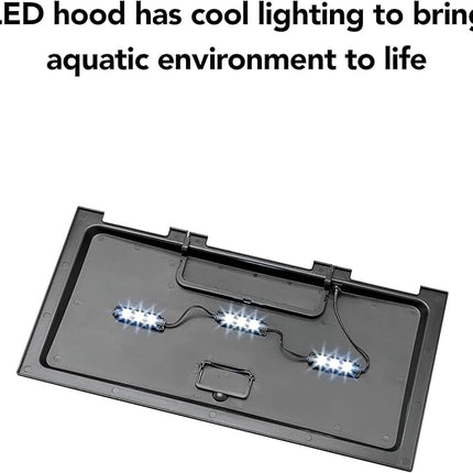 Aqueon Aquarium Fish Tank Starter Kit with LED Lighting 10 Gallon Fish Tank