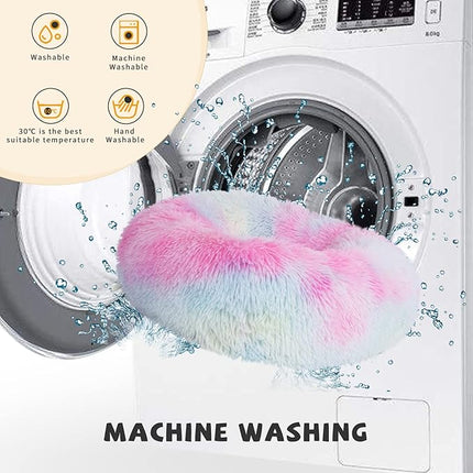 nononfish Puppy Bed for Calming Dog 19Inches Peach Anti-Anxiety Donut Bed for Small Size Dogs Washable Fits up to 15 lbs Pets