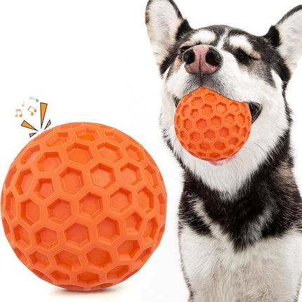 Squeaky Dog Toys for Aggressive Chewers, Indestructible Dog Balls for Aggressive Chewers, Squeaky Balls for Dogs, Interactive Toys for Large Dogs to Relax