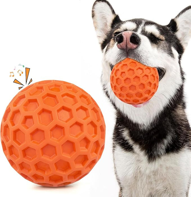Squeaky Dog Toys for Aggressive Chewers, Indestructible Dog Balls for Aggressive Chewers, Squeaky Balls for Dogs, Interactive Toys for Large Dogs to Relax
