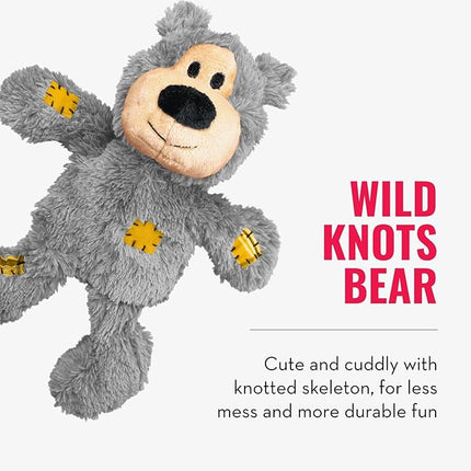 KONG Wild Knots Bear & Signature Balls (2 Pack) - Soft Bear Chew Toy with Rope Interior - Durable Dog Balls for Fetch - for Large Dogs