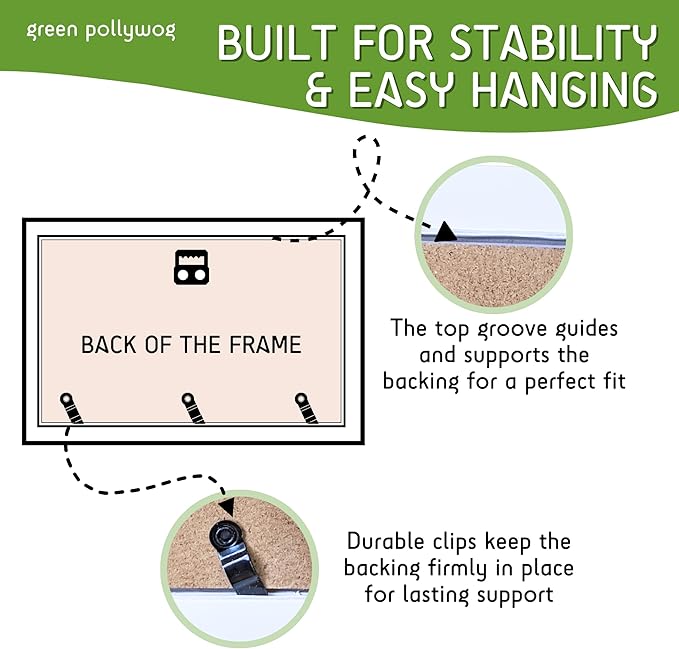 Green Pollywog Paw Print & Nose Print Kit with No-Mess Ink Pad | White | Pet Memorial Picture Display | Dog & Cat Keepsake Gift