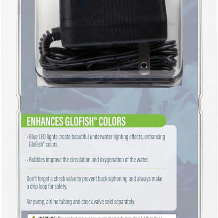 GloFish Blue LED Bubbler, Aquarium Lights With Air Stone For Fish Tanks