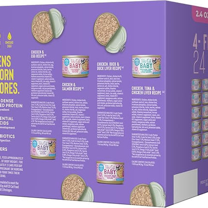 Tiki Cat Baby Favorites Whole Foods Wet Cat Food for Kittens Mega Pack, 2.4 oz. Can (24 Count)