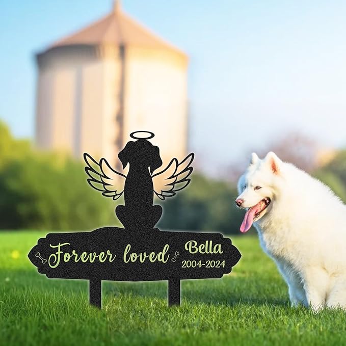 Personalized Pet Graves Marker Dog, Custom Pet Headstone, Waterproof Memorial Plaques for Outdoor, Pet Cemetery Markers Yard Decor, Memorial Garden Stakes, Dog Memorial Gifts for Loss of Dog Color10