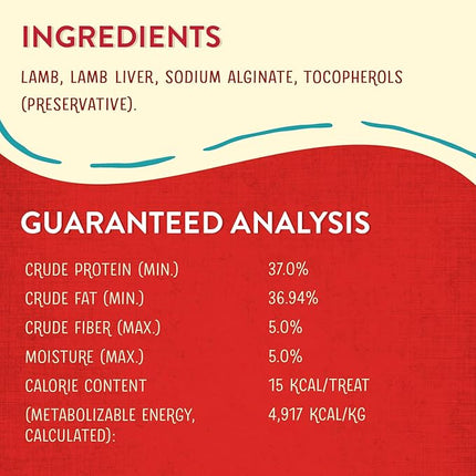 Stella & Chewy's Freeze-Dried Raw Wild Weenies Dog Treats - High-Protein Training Treats for Dogs & Puppies - All-Natural Grass-Fed Lamb Recipe with 97% Meat & Organs - USA Made - 3.25 oz Bag