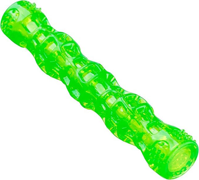 Hyper Pet Dura-Squeaks Stick Dog Toy, Large, Green