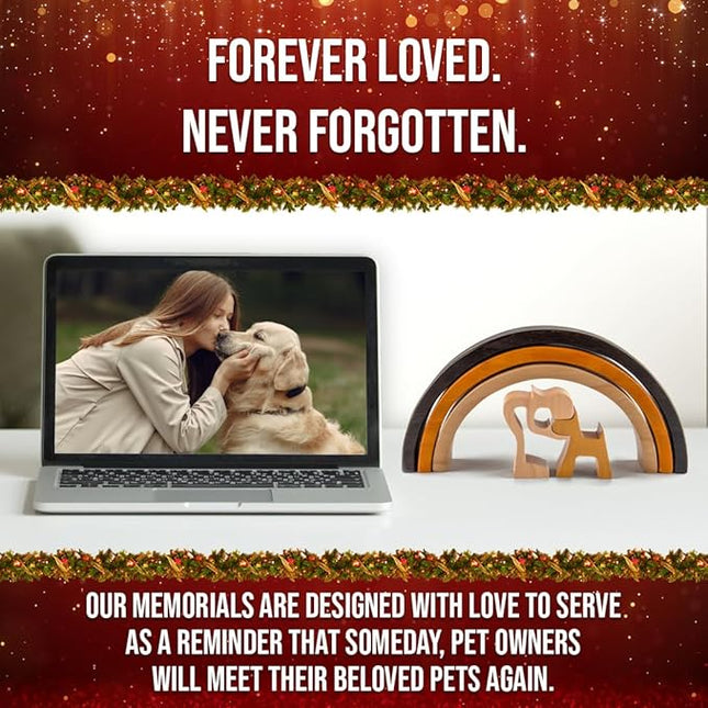 Capti Rainbow Bridge Dog Memorial Gifts, Cat Memorial Gifts - I'll Meet You at The Rainbow Bridge - Pet Loss Gifts, Bereavement, Sympathy Keepsake Dog Mom, Dog Dad for Loss of Pet (Dog and Mom)