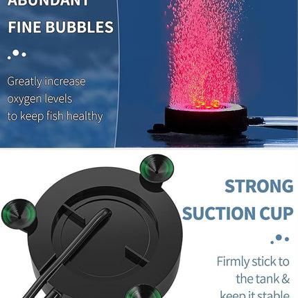 Uniclife Aquarium Volcano Ornament Kit Realistic Resin Volcanic Decoration with Air Stone Bubbler Red LED Light Decor for Fish Tank Landscape Addition and Oxygenation