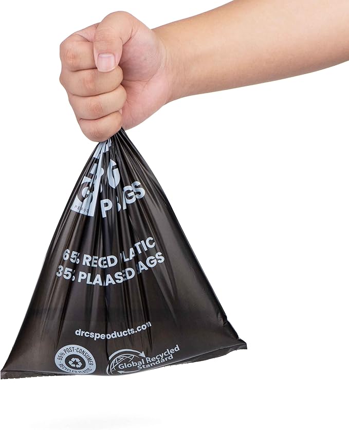 Certified 65% PCR (Post Consumer Recycled) Plastic and 35% Plant Based Dog Poop Bags - Dr. C's Premium Dog Poop Bags - 270 Bags / 18 Rolls, Extra thick, Leak Proof, Unscented, Earth Friendly