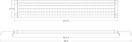 NICREW ClassicLED Gen 2 Aquarium Light, 32 Watts, Dimmable LED Fish Tank Light with 2-Channel Control, White and Blue LEDs, Size 36 to 48 Inch