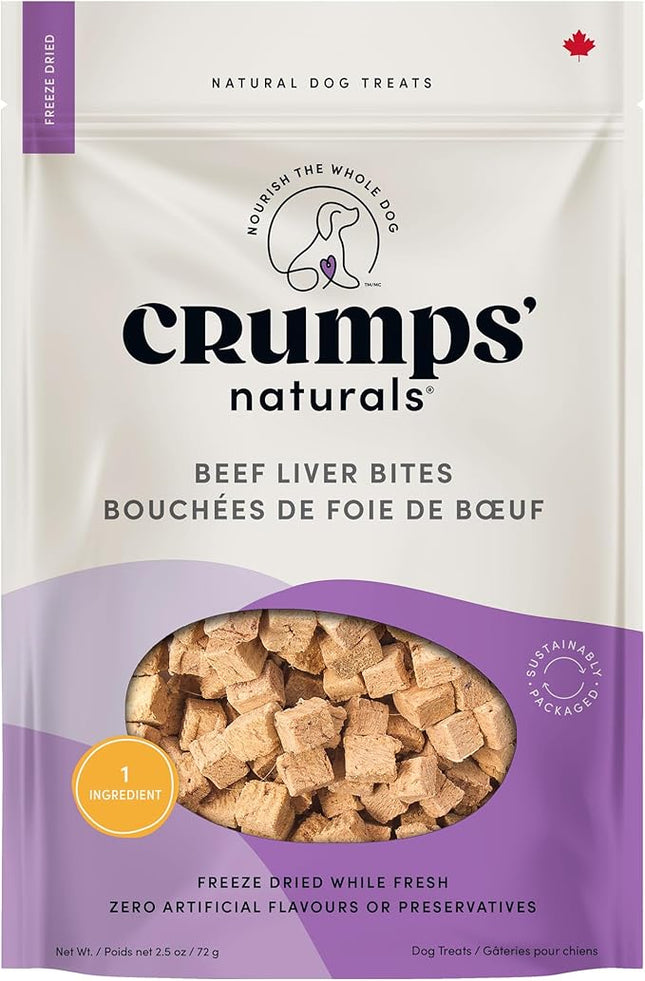 Crumps' Naturals Beef Liver Bites For Pets, 2.3-Ounce