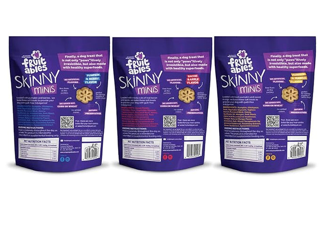 Fruitables Skinny Minis Apple Bacon, Pumpkin Berry, Mango - Variety Pack of 3