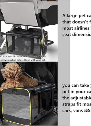 Cat Carriers for Large Cats 20 lbs+ Soft Pet Carrier for Small Dog/Durable 2 Kitty Travel Bag/Medium Big Cats Puppy 15 Pounds/Softside Cat Carrier Large