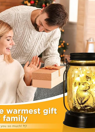 Capybara Gifts for Women/Men Capybara Solar Lanterns Mom Grandma Birthday Present Lantern Memorial Lights Solar Garden Decoration Outside for Yard, Patio,Backyard,Porch Torches