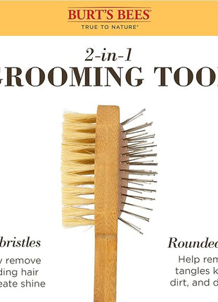 Burt's Bees for Pets Double Sided Pin & Hemp Bristle Dog Brush | Best All-Purpose Dog Brush To Reduce Shedding Great for All Small Dogs And Puppies (Pack of 24)